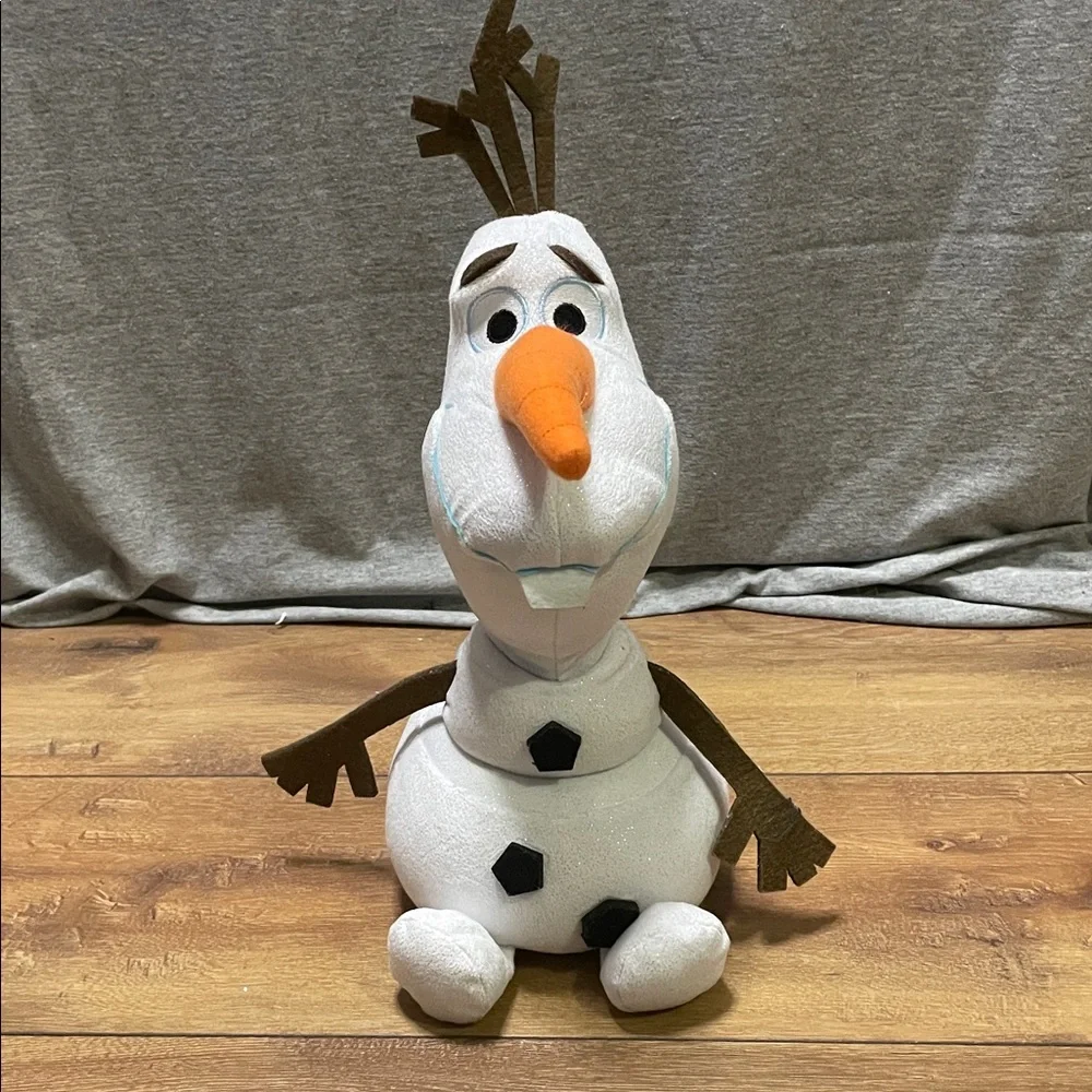 Ty Plush Olaf Snowman with Orange Nose and Brown Arms